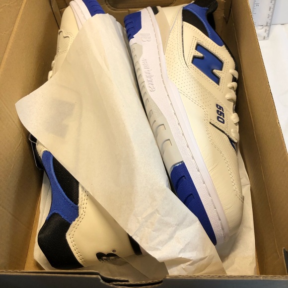 New Balance 550 Men’s 10.5 White Blue NWT OG Box - Picture 9 of 11